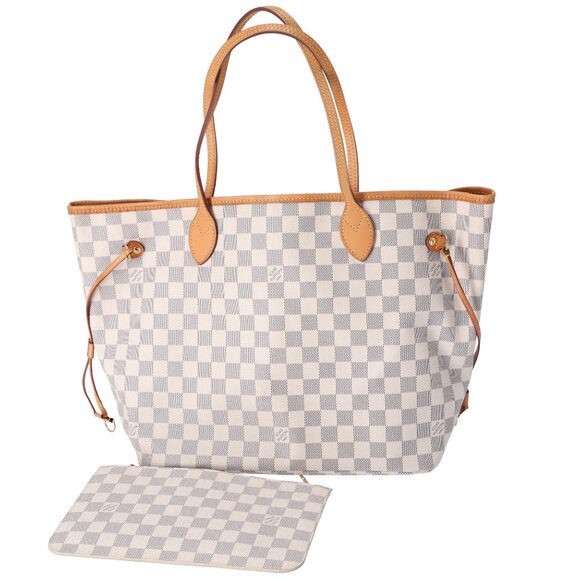 Louis Vuitton Neverfull MM Damier Azur Tote Bag N41361 Canvas - Picture 1 of 9